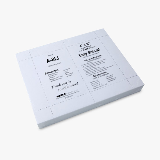 Premium Blank Laser Insert Stock - 6 x 4 - White - Pack of 500 Inserts