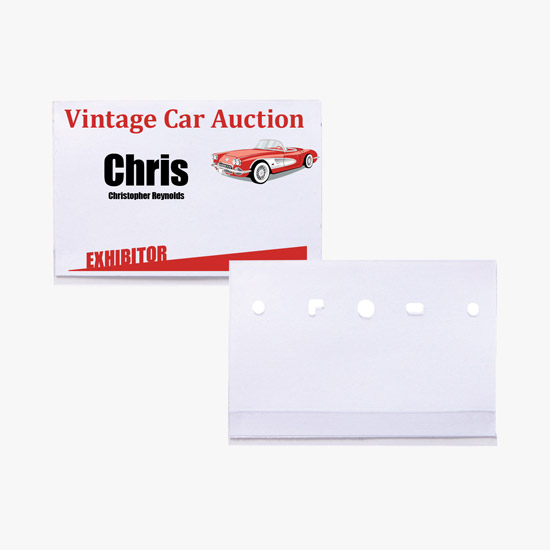 2 x 3 Side-Loading Value Badge Holders - No Attachment