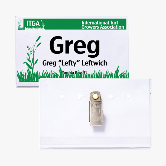 2 1/2 x 4 Side-Loading Value Badge Holders - Clip Attachment