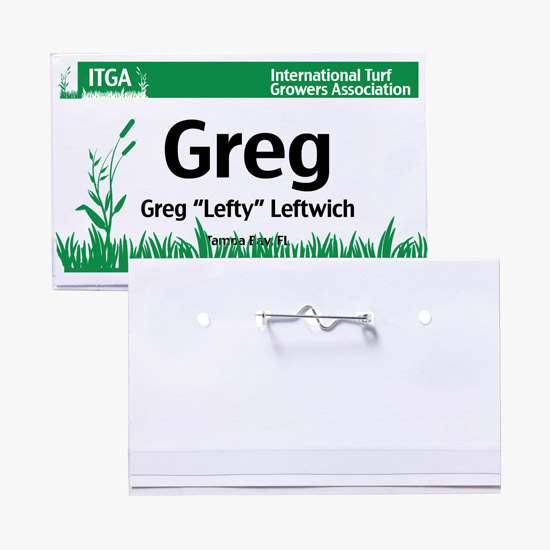 2 1/2 x 4 Side-Loading Value Badge Holders - Pin Attachment