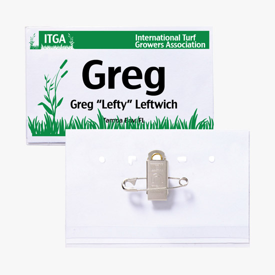 2 1/2 x 4 Side-Loading Value Badge Holders - Pin/Clip Attachment