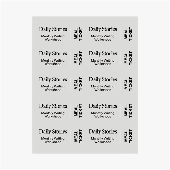 Printed Laser Ticket Stock - 2 x 4 - Pack of 500 Tickets