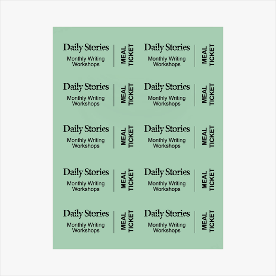 Printed Laser Ticket Stock - 2 x 4 - Pack of 500 Tickets