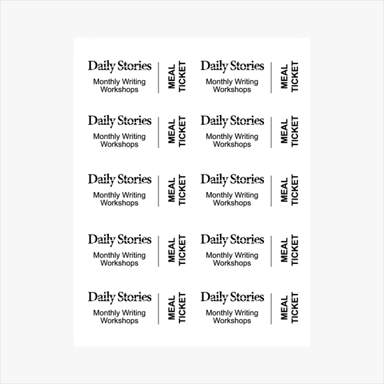 Printed Laser Ticket Stock - 2 x 4 - Pack of 500 Tickets