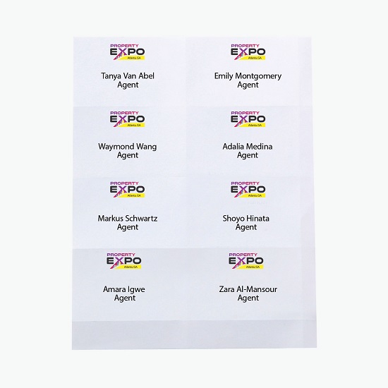 Printed Laser Insert Stock - 2 1/4 x 3 1/2 - Full Color - White - Pack of 500 Inserts