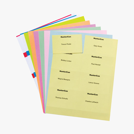 Printed Laser Insert Stock - 2 1/2 x 4 - Colors - Pack of 500 Inserts