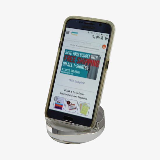 Round Crystal Phone Stand Paperweight