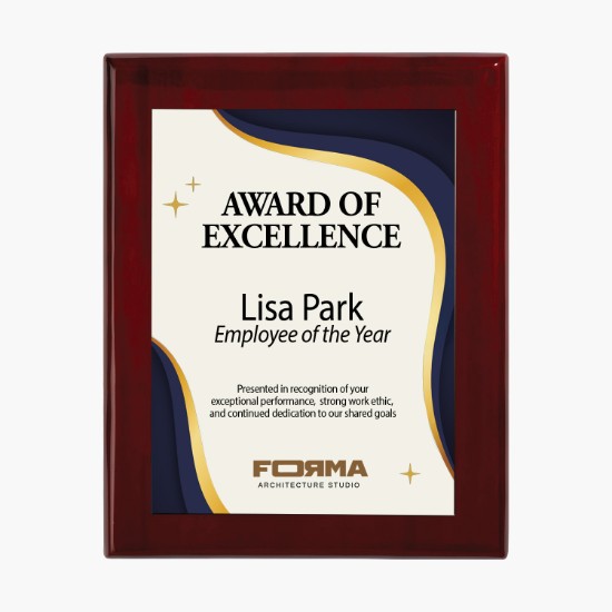 Fairfield Medium Plaque Award - Full Color