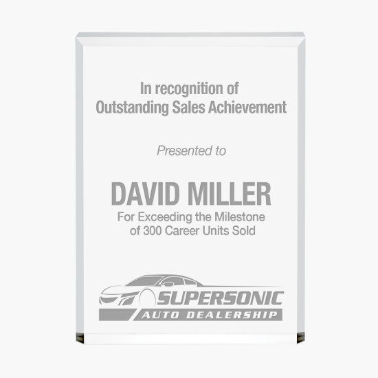 7 x 5 Beveled Acrylic Free-Standing Plaque