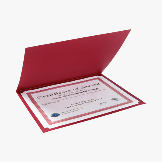 Linen Certificate Folder - Blank