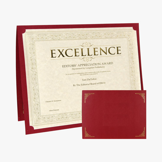 Linen Certificate Folder - Blank