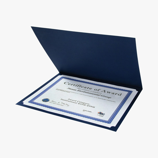 Linen Certificate Folder - Printed