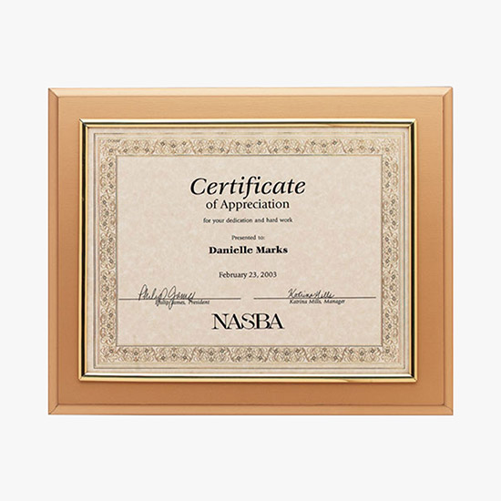 Pre-Assembled Designer Plaque
