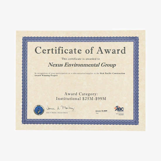 Blank Parchtone Certificate with Accent Border