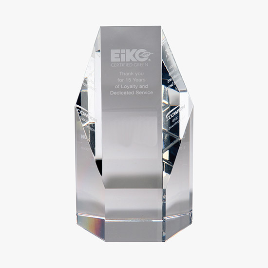 Optical Crystal Hexagon Award - 5