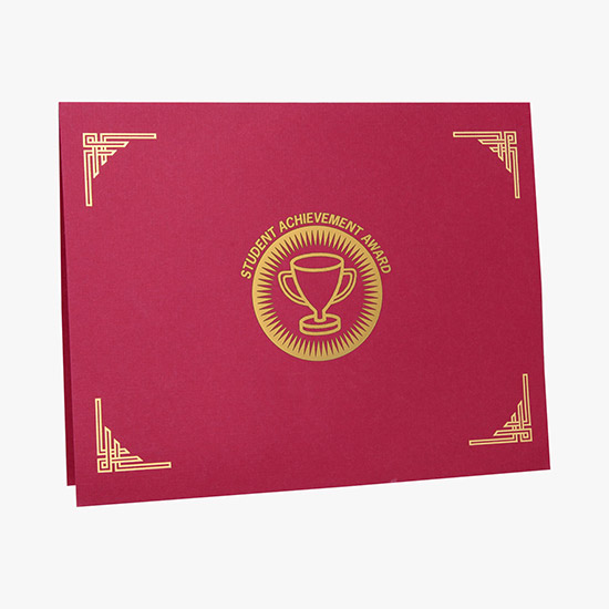 Linen Certificate Folder - Printed