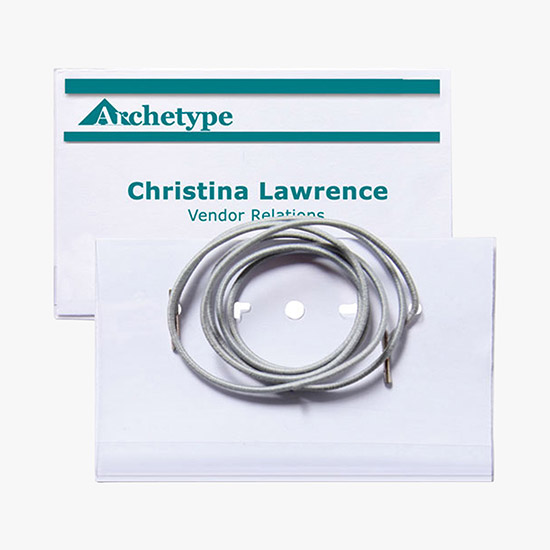 2 1/2 x 4 Side-Loading Deluxe Badge Holders - Neck Cord