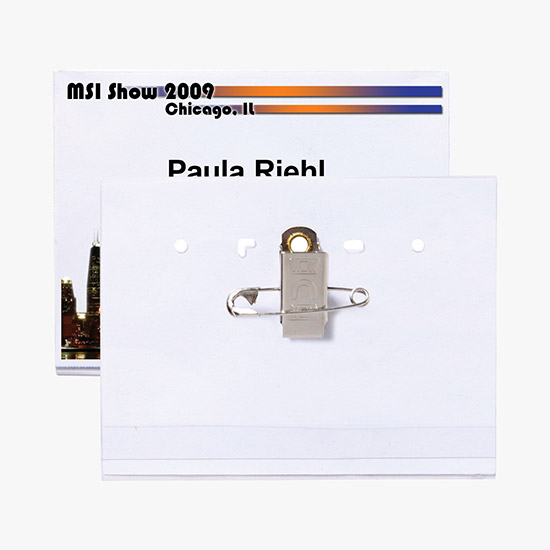 3 x 4 Side-Loading Deluxe Badge Holders - Pin/Clip