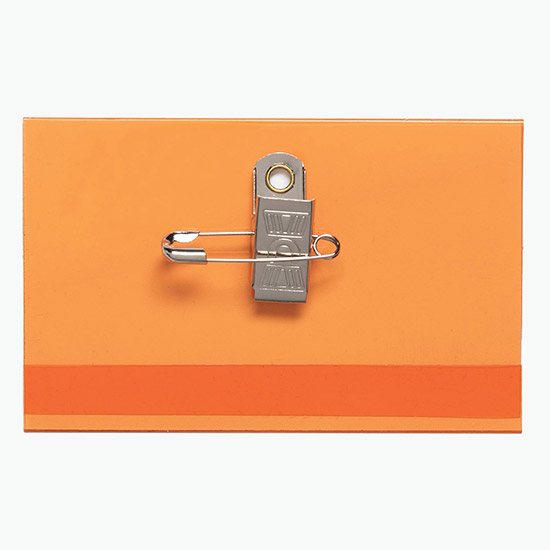 2 1/2 x 4 Side-Loading Tinted Badge Holders - Pin/Clip Attachment
