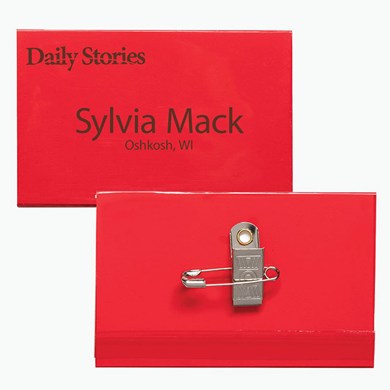 2 1/2 x 4 Side-Loading Tinted Badge Holders - Pin/Clip Attachment