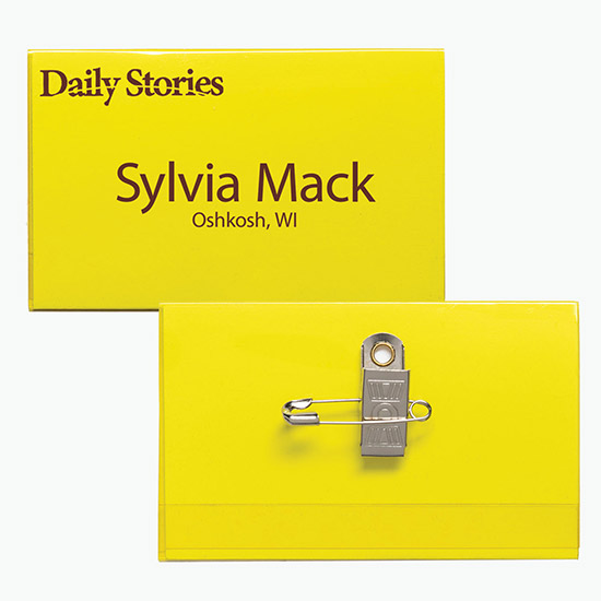 2 1/2 x 4 Side-Loading Tinted Badge Holders - Pin/Clip Attachment