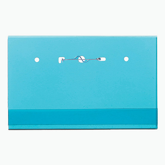 2 1/2 x 4 Side-Loading Tinted Badge Holders - Pin Attachment