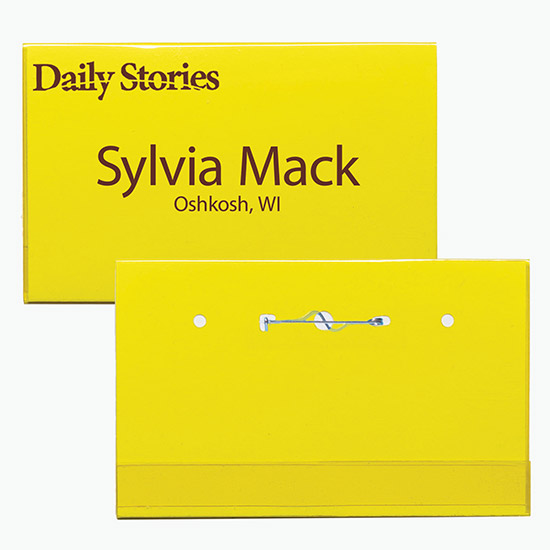 2 1/2 x 4 Side-Loading Tinted Badge Holders - Pin Attachment