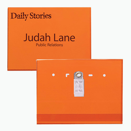 3 x 4 Side-Loading Tinted Badge Holders - Clip Attachment