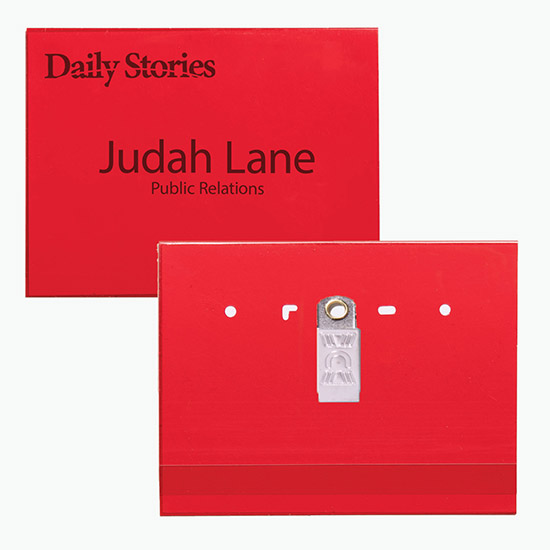 3 x 4 Side-Loading Tinted Badge Holders - Clip Attachment