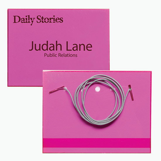 3 x 4 Side-Loading Tinted Badge Holders - Neck Cord Attachment