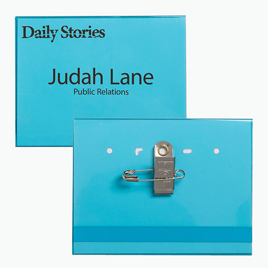 3 x 4 Side-Loading Tinted Badge Holders - Pin/Clip Attachment