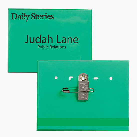 3 x 4 Side-Loading Tinted Badge Holders - Pin/Clip Attachment