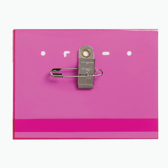 3 x 4 Side-Loading Tinted Badge Holders - Pin/Clip Attachment
