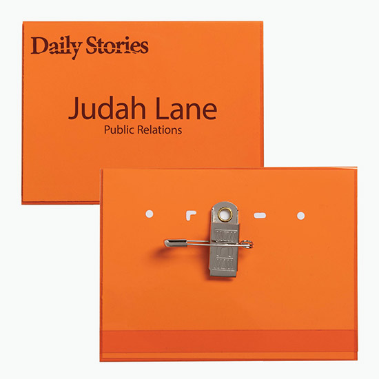 3 x 4 Side-Loading Tinted Badge Holders - Pin/Clip Attachment