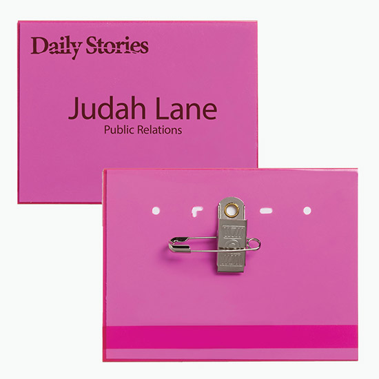 3 x 4 Side-Loading Tinted Badge Holders - Pin/Clip Attachment