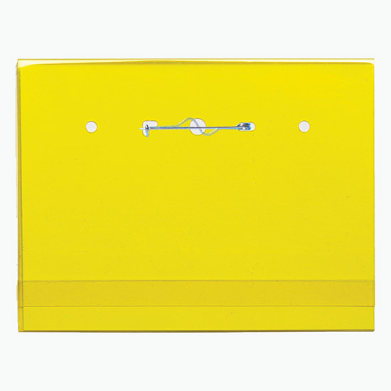3 x 4 Side-Loading Tinted Badge Holders - Pin Attachment