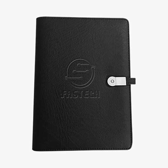 Executive Junior Power Bank Binder with USB Drive Closure