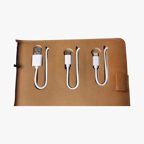Executive Junior Power Bank Binder with USB Drive Closure