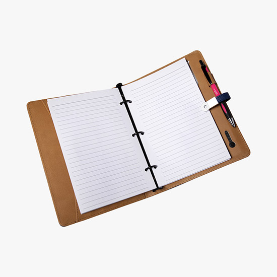Executive Junior Power Bank Binder with USB Drive Closure
