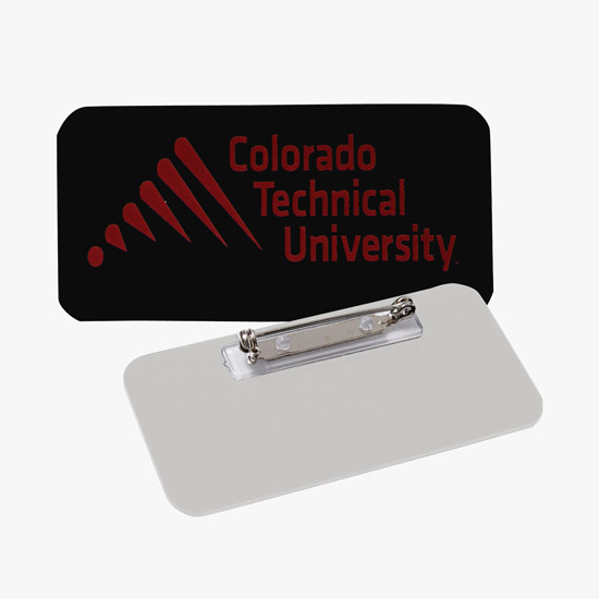 Full Color Sublimated and Engraved Name Badge - 1 1/2 x 3