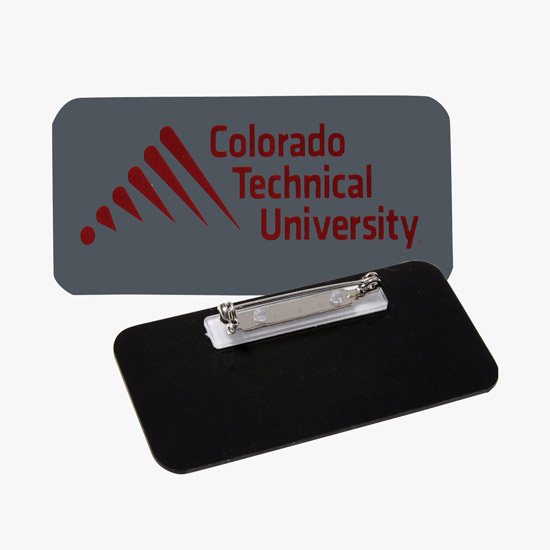 Full Color Sublimated and Engraved Name Badge - 1 1/2 x 3