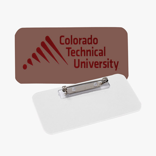 Full Color Sublimated and Engraved Name Badge - 1 1/2 x 3