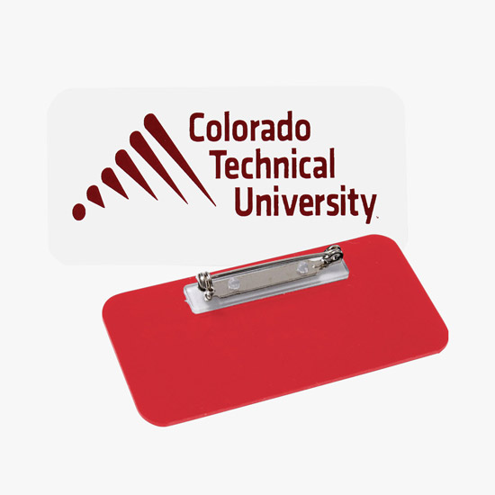 Full Color Sublimated and Engraved Name Badge - 1 1/2 x 3
