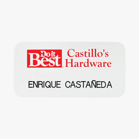 Full Color Sublimated and Engraved Name Badge - 1 1/2 x 3