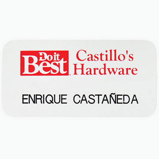 Full Color Sublimated and Engraved Name Badge - 1 1/2 x 3