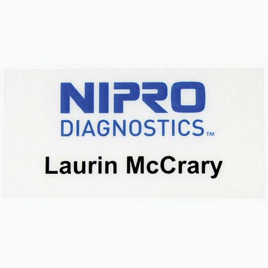 Heavy Duty Full Color Plastic Name Badge - 1 1/2 x 3