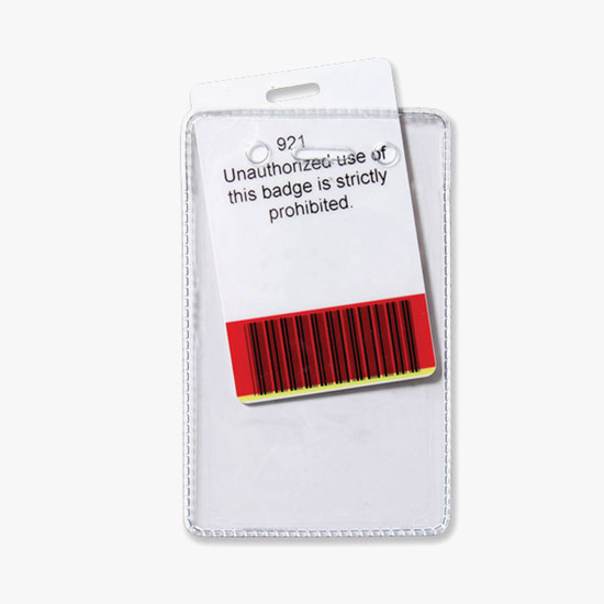 3 3/8 x 2 1/4 Vertical Top Load Anti-Static ID Card Holder