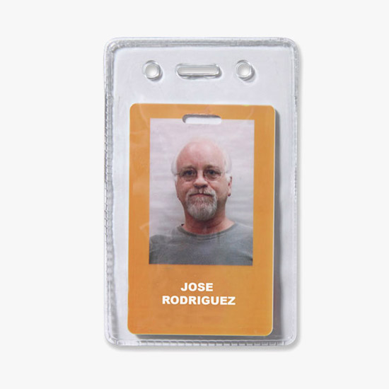 3 3/8 x 2 1/4 Vertical Top Load Anti-Static ID Card Holder
