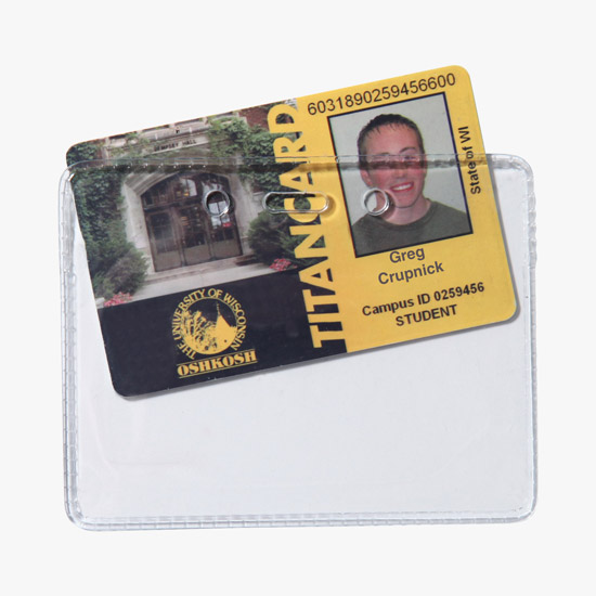 3 3/8 x 2 1/4 Horizontal Top Load Anti-Static ID Card Holder