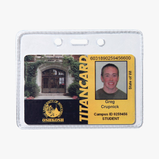 3 3/8 x 2 1/4 Horizontal Top Load Anti-Static ID Card Holder